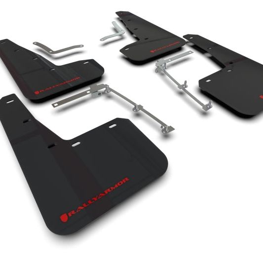 Rally Armor MF74-UR-BLK/RD - RALMF74-UR-BLK/RD - Rally Armor 20-25 Toyota GR Yaris Black Mud Flap w/Red Logo - Shipped in Europe - Tuningsupply.com