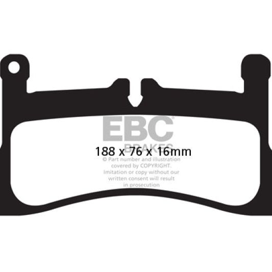 EBC DP42098R - EBCDP42098R - EBC 12-15 Porsche 911 (991) (Cast Iron Rotor only) 3.4 Carrera Yellowstuff Rear Brake Pads - Shipped in Europe - Tuningsupply.com