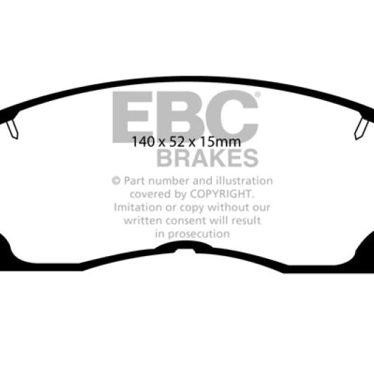 EBC DP3936C - EBCDP3936C - EBC 91-92 Toyota MR2 2.0 Turbo Redstuff Front Brake Pads - Shipped in Europe - Tuningsupply.com