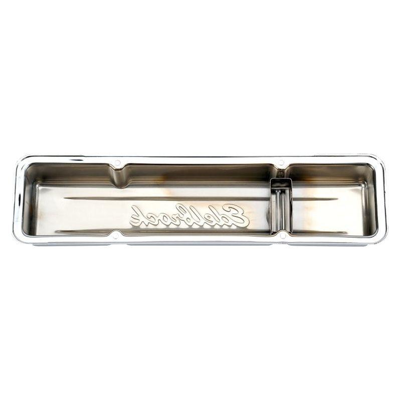 Edelbrock 4449 - EDE4449 - Edelbrock Valve Cover Signature Series Chevrolet 1959-1986 262-400 CI V8 Low Chrome - Shipped in Europe - Tuningsupply.com