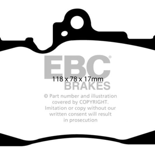EBC DP31589C - EBCDP31589C - EBC 07-08 Lexus GS350 3.5 RWD Redstuff Front Brake Pads - Shipped in Europe - Tuningsupply.com