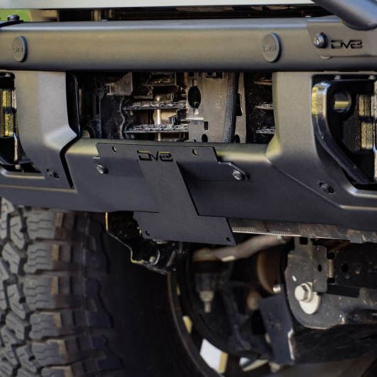 DV8 Offroad LPBR-01 - DVELPBR-01 - DV8 Offroad 21-22 Ford Bronco Factory Front Bumper Licence Relocation Bracket - Front - Shipped in Europe - Tuningsupply.com