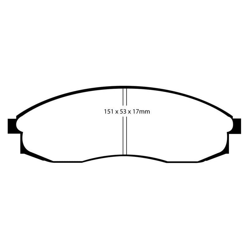 EBC DP31082C - EBCDP31082C - EBC 93-98 Nissan Skyline (R33) 2.5 GTS Redstuff Front Brake Pads - Shipped in Europe - Tuningsupply.com