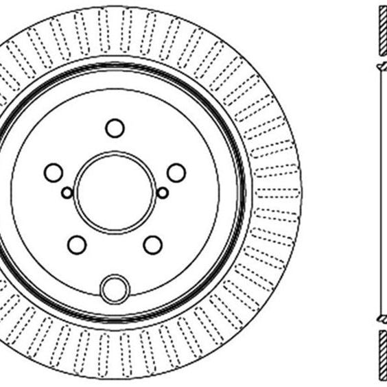 Stoptech 126.47031SL - STO126.47031SL - StopTech Power Slot 13 Scion FR-S / 13 Subaru BRZ Rear Left Slotted Rotor - Shipped in Europe - Tuningsupply.com