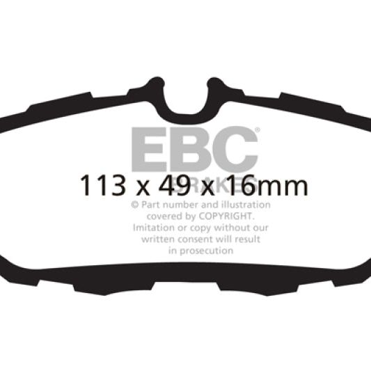EBC DP41870R - EBCDP41870R - EBC 10-14 Ford Mustang 3.7 Yellowstuff Rear Brake Pads - Shipped in Europe - Tuningsupply.com
