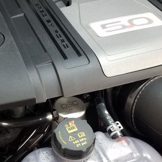 J&L 3024P-C - JLT3024P-C - J&L 2018-2023 Ford Mustang GT Passenger Side Oil Separator 3.0 - Clear Anodized - Shipped in Europe - Tuningsupply.com