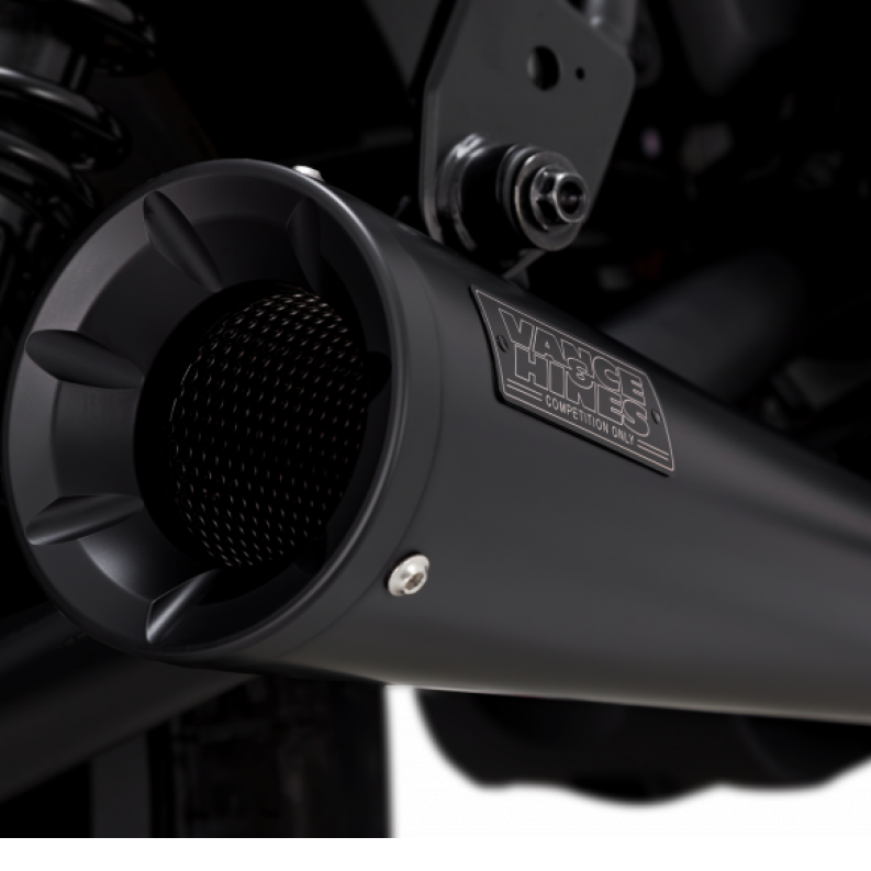 Vance and Hines 48421 - VAH48421 - Vance & Hines HONDA 17-20 Rebel S/O Black Slip-On Exhaust - Shipped in Europe - Tuningsupply.com