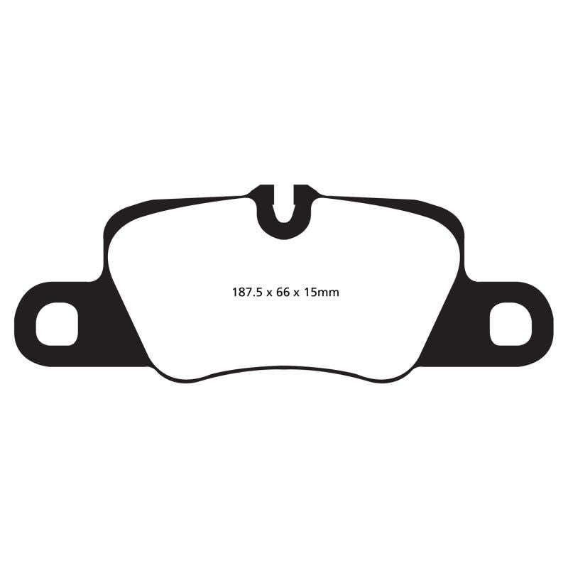 EBC DP31858C - EBCDP31858C - EBC 12-15 Porsche 911 (991) (Cast Iron Rotor only) 3.8 Carrera S Redstuff Rear Brake Pads - Shipped in Europe - Tuningsupply.com