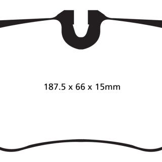 EBC DP41858R - EBCDP41858R - EBC 12-15 Porsche 911 (991) (Cast Iron Rotor only) 3.8 Carrera S Yellowstuff Rear Brake Pads - Shipped in Europe - Tuningsupply.com