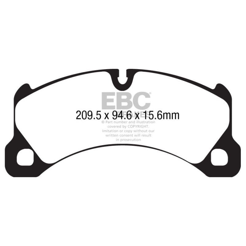 EBC DP42162R - EBCDP42162R - EBC 10+ Porsche Cayenne 3.6 Yellowstuff Front Brake Pads - Shipped in Europe - Tuningsupply.com