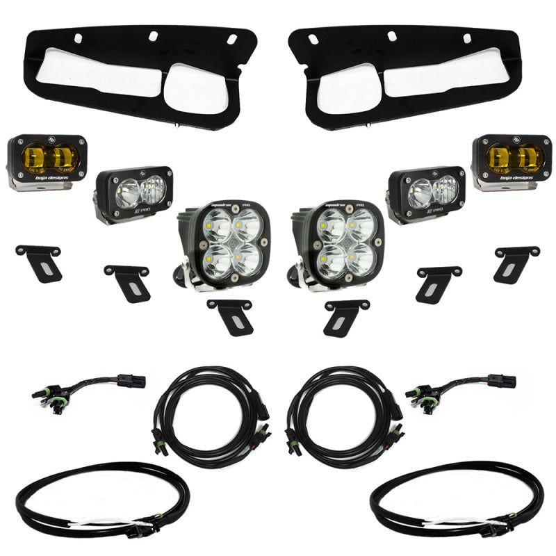 Baja Designs 448179UP - BAJ448179UP - Baja Designs 21-22 Ford Bronco w/Steel Bumper S2 SAE Pro Fog Pocket Light Kit w/Upfitter - Amber - Shipped in Europe - Tuningsupply.com