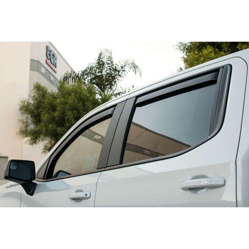 EGR 571695 - EGR571695 - EGR 2019 Chevy 1500 Crew Cab In-Channel Window Visors - Matte - Shipped in Europe - Tuningsupply.com