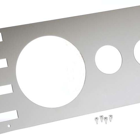 Kentrol 30521 - KEN30521 - Kentrol 76-86 Jeep CJ Gauge Cover Without Radio Opening - Polished Silver - Shipped in Europe - Tuningsupply.com