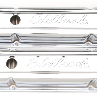 Edelbrock 4449 - EDE4449 - Edelbrock Valve Cover Signature Series Chevrolet 1959-1986 262-400 CI V8 Low Chrome - Shipped in Europe - Tuningsupply.com
