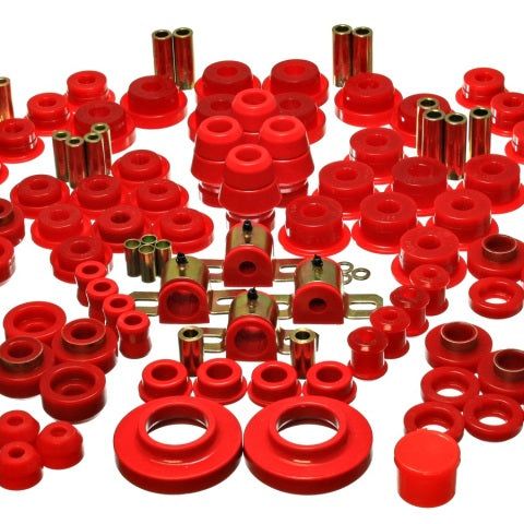 Energy Suspension 2.18107R - ENG2.18107R - Energy Suspension 97-06 Jeep Wrangler TJ Red Hyper-Flex Master Bushing Set - Shipped in Europe - Tuningsupply.com