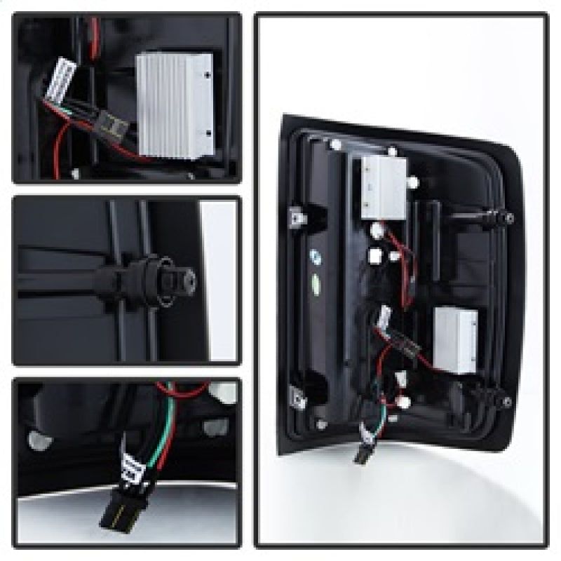 SPYDER 5079992 - SPY5079992 - Spyder 14-18 Chevy 1500 / 15-19 GMC 3500 Dually / Bar LED Tail Lights Blk Smke ALT-YD-CS14-LBLED-BSM - Shipped in Europe - Tuningsupply.com