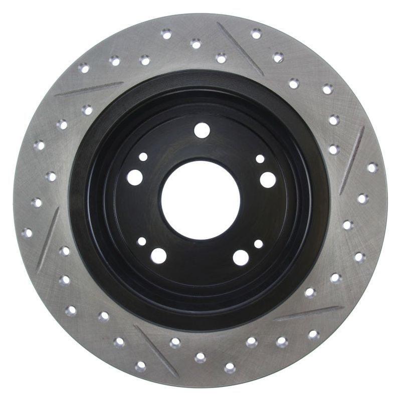 Stoptech 127.40068R - STO127.40068R - StopTech 09-10 Acura TSX / 08-10 Honda Accord Coupe/05-10 Sedan Right Rear Slotted & Drilled Rotor - Shipped in Europe - Tuningsupply.com