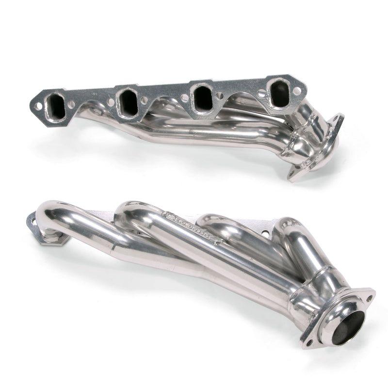 BBK 15150 - BBK15150 - BBK 79-93 Mustang 5.0 Shorty Unequal Length Exhaust Headers - 1-5/8 Silver Ceramic - Shipped in Europe - Tuningsupply.com