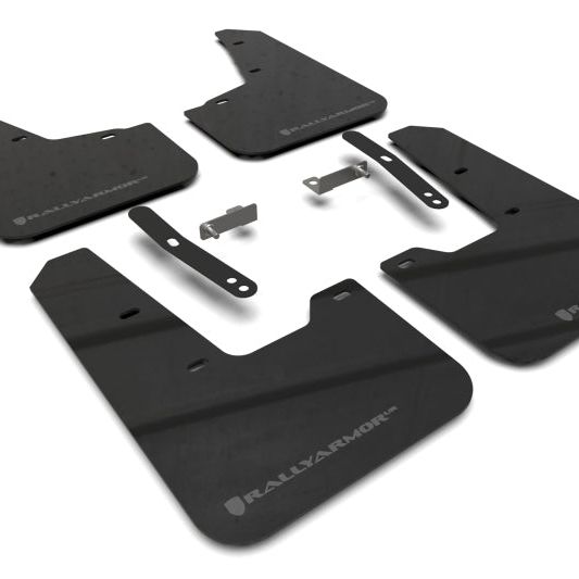 Rally Armor MF21-UR-BLK-DGRY - RALMF21-UR-BLK-DGRY - Rally Armor 23-25 Kia Niro SG2 Black UR Mud Flap Dark Grey Logo - Shipped in Europe - Tuningsupply.com