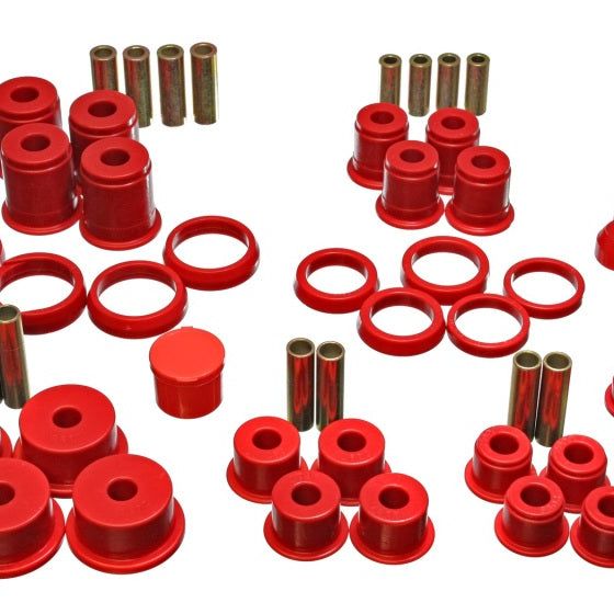 Energy Suspension 2.18105R - ENG2.18105R - Energy Suspension 84-01 Jeep Cherokee/Wagoneer/Comanche Red Hyper-Flex Master Bushing Set - Shipped in Europe - Tuningsupply.com
