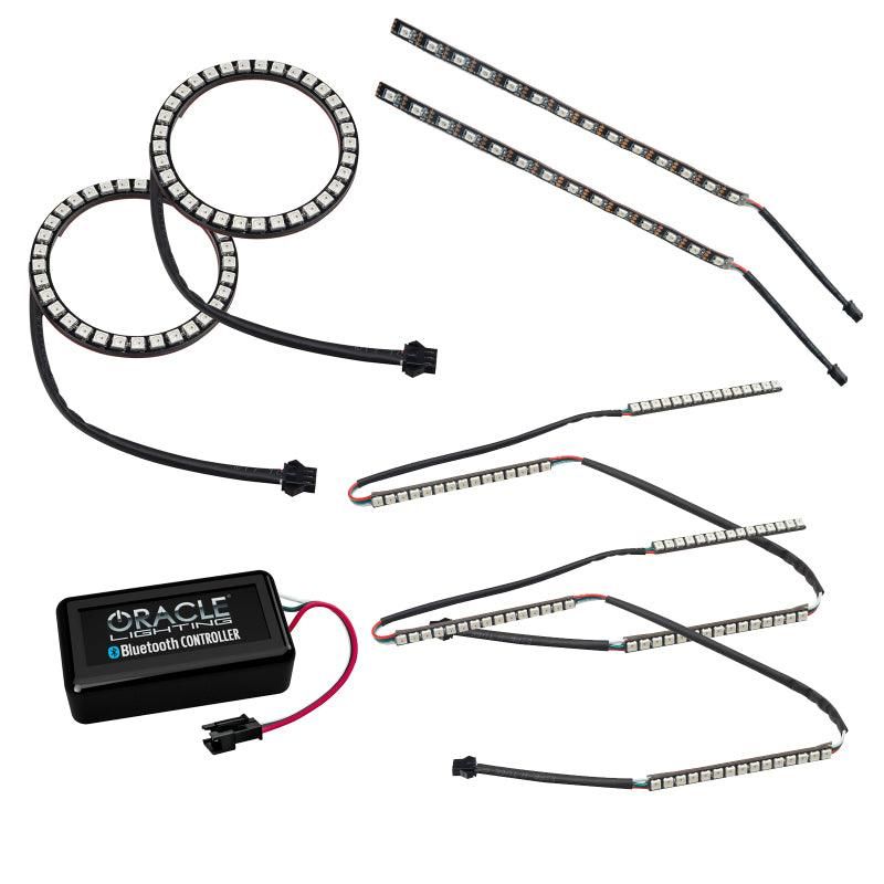 ORACLE Lighting 1335-332 - ORL1335-332 - Oracle 15-17 Ford Mustang V6/GT/Shelby Dynamic DRL w/ Halo Kit - ColorSHIFT - Dynamic - Shipped in Europe - Tuningsupply.com