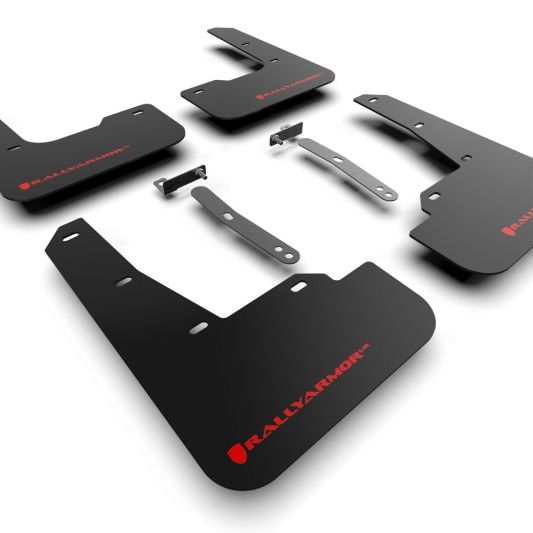 Rally Armor MF79-UR-BLK-RD - RALMF79-UR-BLK-RD - Rally Armor 22-23 Hyundai Elantra N & N Line Black UR Mud Flap w/Red Logo - Shipped in Europe - Tuningsupply.com