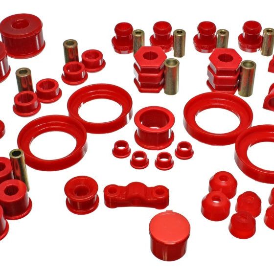 Energy Suspension 16.18109R - ENG16.18109R - Energy Suspension 99-00 Honda Civic Si Red Hyper-Flex Master Bushing Set - Shipped in Europe - Tuningsupply.com
