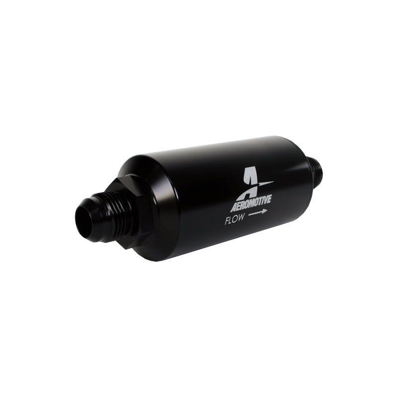 Aeromotive 12389 - AER12389 - Aeromotive In-Line Filter - (AN-10) 100 Micron Stainless Steel Element Black Anodize Finish - Shipped in Europe - Tuningsupply.com