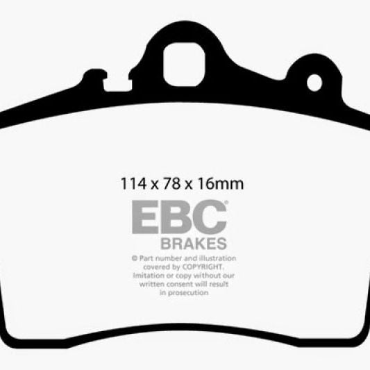 EBC DP31207C - EBCDP31207C - EBC 97-99 Porsche Boxster (Cast Iron Rotors only) 2.5 Redstuff Front Brake Pads - Shipped in Europe - Tuningsupply.com