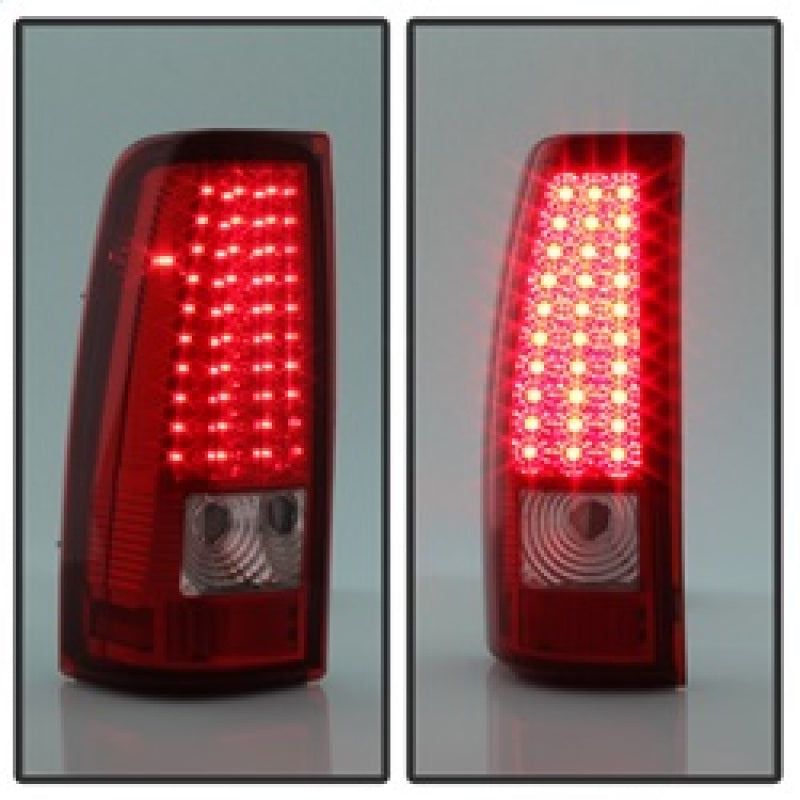 SPYDER 5008787 - SPY5008787 - xTune Chevy Silverado 1500/2500/3500 03-06 LED Tail Lights Red Clear ALT-ON-CS03-LED-RC - Shipped in Europe - Tuningsupply.com