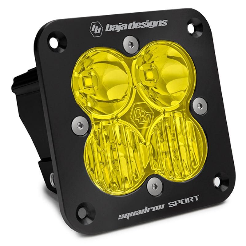 Baja Designs 551013 - BAJ551013 - Baja Designs Squadron Sport Driving/Combo Pattern Flush Mount Black LED Light Pod - Amber - Shipped in Europe - Tuningsupply.com