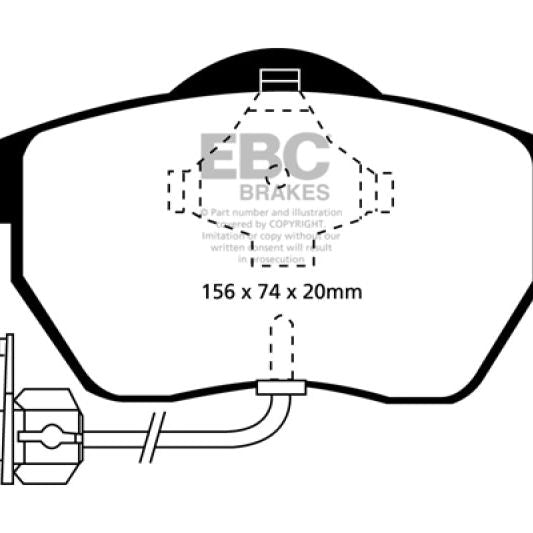 EBC DP31114C - EBCDP31114C - EBC 99-01 Audi A4 1.8 Turbo (B5) Redstuff Front Brake Pads - Shipped in Europe - Tuningsupply.com