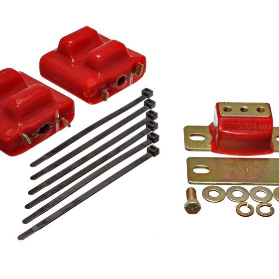 Energy Suspension 3.1128R - ENG3.1128R - Energy Suspension 87-91 Suburban C10-C30 2WD Red Motor & Transmission Mounts-Zinc Finish - Shipped in Europe - Tuningsupply.com