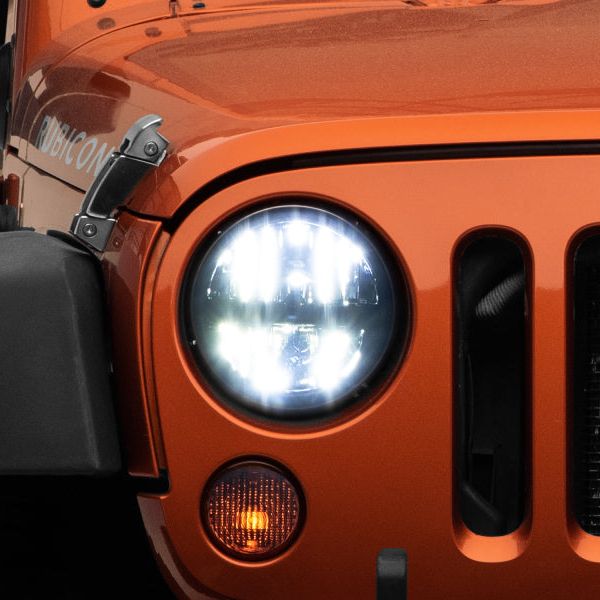 Raxiom J108039 - RAXJ108039 - Raxiom 97-18 Jeep Wrangler TJ/JK Axial Series LED Headlights- Black Housing (Clear Lens) - Shipped in Europe - Tuningsupply.com