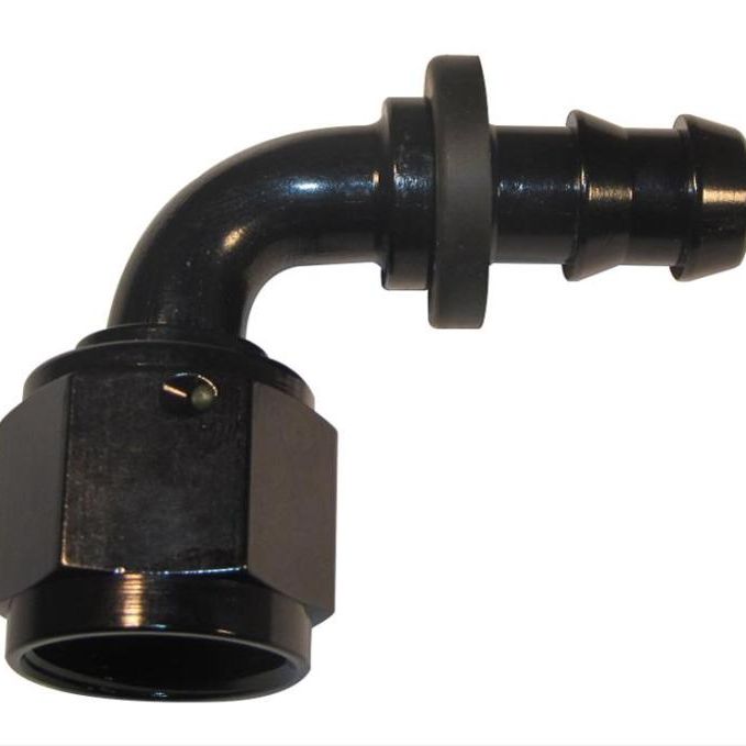 Fragola 209110-BL - FRA209110-BL - Fragola -10AN Nut x -8AN 90 Degree Push-Lite Hose End For Fuel Cell Conversion - Black - Shipped in Europe - Tuningsupply.com