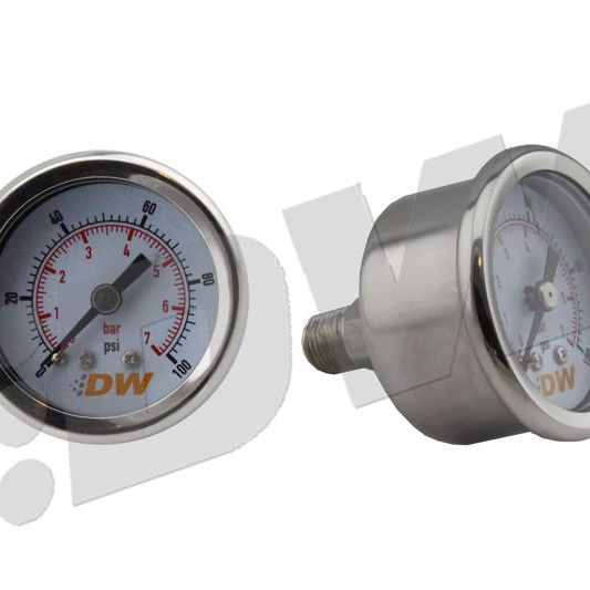 DeatschWerks 6-01-G - DWK6-01-G - DeatschWerks 0-100 PSI 1/8in NPT Mechanical Fuel Pressure Gauge - Shipped in Europe - Tuningsupply.com