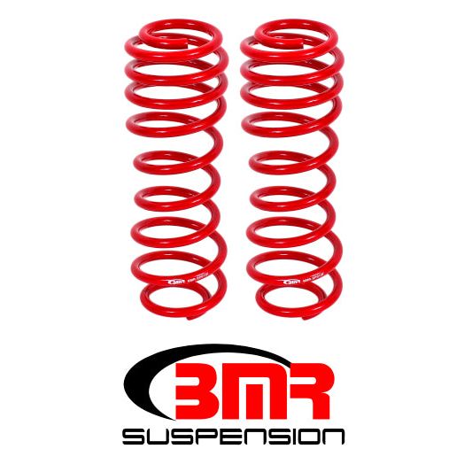 BMR Suspension SP012R - BMRSP012R - BMR 05-14 S197 Mustang GT/GT500 Rear Performance/Drag Lowering Springs - Red - Shipped in Europe - Tuningsupply.com
