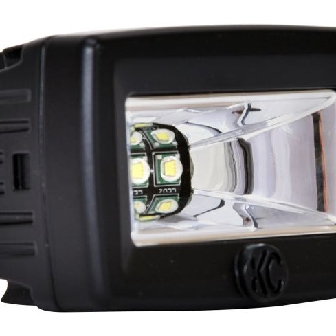KC HiLiTES 328 - KCL328 - KC HiLiTES C-Series 2in. C2 LED Light 20w Area Flood Beam (Pair Pack System) - Black - Shipped in Europe - Tuningsupply.com