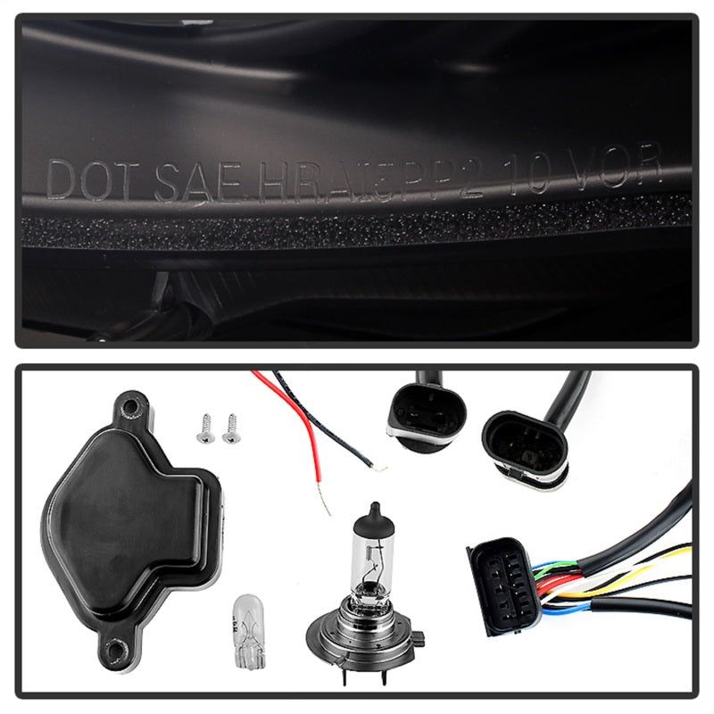 SPYDER 5042415 - SPY5042415 - Spyder BMW E46 3-Series 02-05 4DR Projector Headlights 1PC LED Halo Blk PRO-YD-BMWE4602-4D-AM-BK - Shipped in Europe - Tuningsupply.com