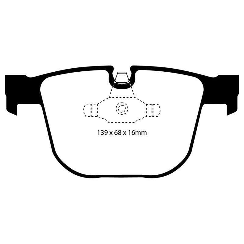 EBC DP51451NDX - EBCDP51451NDX - EBC 08-10 BMW M3 4.0 (E90) Bluestuff Rear Brake Pads - Shipped in Europe - Tuningsupply.com