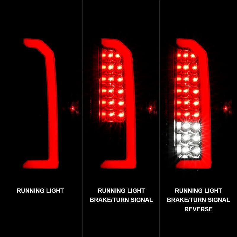 ANZO 311432 - ANZ311432 - ANZO 15-21 Chevrolet Colorado Full LED Tail Lights w/ Red Lightbar Black Housing Clear Lens - Shipped in Europe - Tuningsupply.com