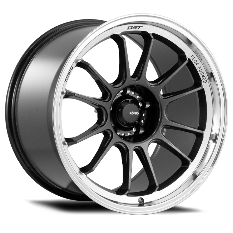 Konig HG88512436 - KNGHG88512436 - Konig Hypergram 18x8.5 5x112 ET43 Metallic Carbon w/ Machined Lip - Shipped in Europe - Tuningsupply.com