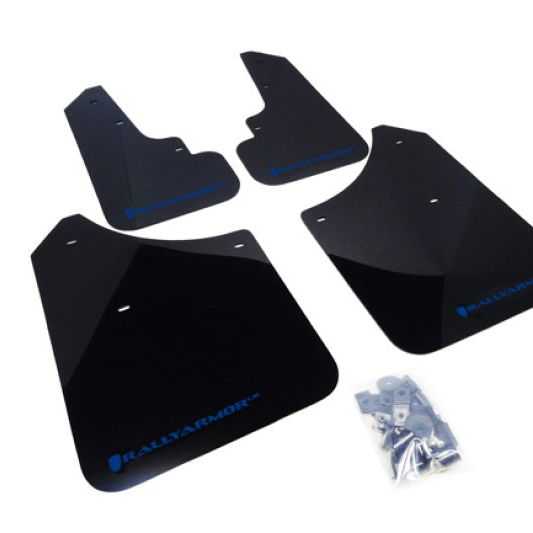 Rally Armor MF5-UR-BLK/BL - RALMF5-UR-BLK/BL - Rally Armor 03-08 Subaru Forester Black UR Mud Flap w/ Blue Logo - Shipped in Europe - Tuningsupply.com