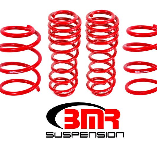 BMR Suspension SP065R - BMRSP065R - BMR 05-14 S197 Mustang GT Handling Version Lowering Springs (Set Of 4) - Red - Shipped in Europe - Tuningsupply.com