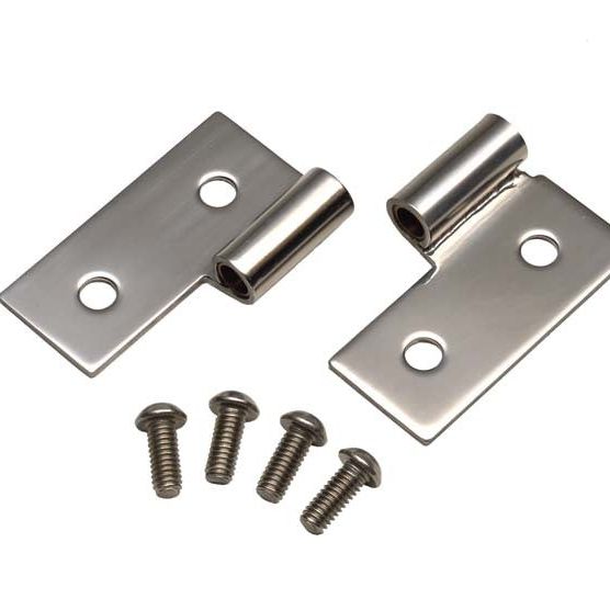 Kentrol 30407 - KEN30407 - Kentrol 76-06 JEEP CJ Wrangler YJ/TJ Lower Door Hinge Pair - Polished Silver - Shipped in Europe - Tuningsupply.com