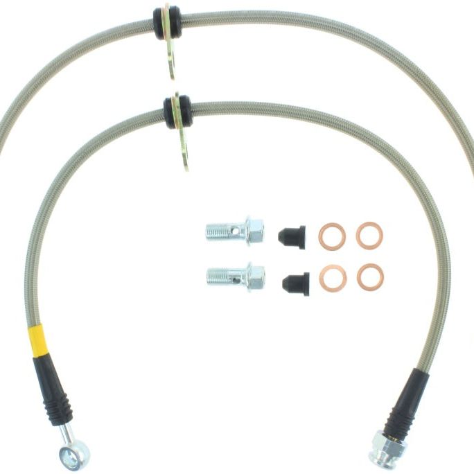 Stoptech 950.40013 - STO950.40013 - StopTech 09 Acura TSX / 08 Honda EX/EX-L / 09 Accord Coupe & Sedan Stainless Steel Front Brake Lines - Shipped in Europe - Tuningsupply.com