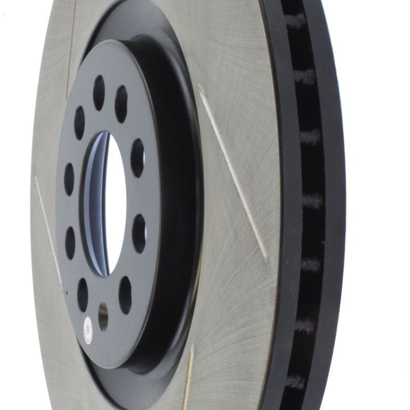 Stoptech 126.33062SR - STO126.33062SR - StopTech Power Slot 3/99-06 Audi TT/00-06 TT Quattro / 03-05 VW Golf GTi Right Front Slotted Rotor - Shipped in Europe - Tuningsupply.com