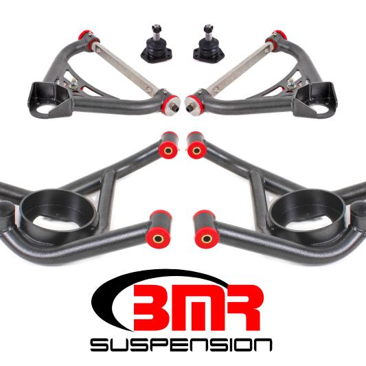 BMR Suspension AA031H - BMRAA031H - BMR 70-81 2nd Gen F-Body Upper And Lower A-Arm Kit - Black Hammertone - Shipped in Europe - Tuningsupply.com