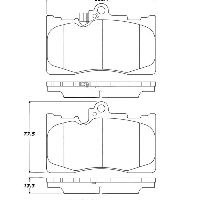 Stoptech 308.11180 - STO308.11180 - StopTech Street Touring 06 Lexus GS300/430 / 07-08 GS350 Front Brake Pads - Shipped in Europe - Tuningsupply.com
