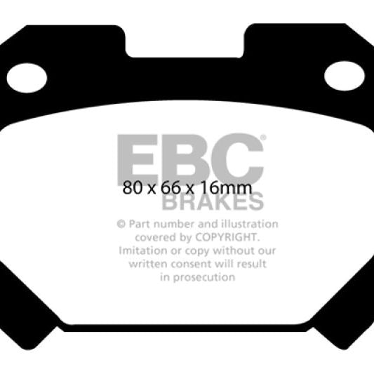 EBC DP31005C - EBCDP31005C - EBC 93-98 Toyota Supra 3.0 Twin Turbo Redstuff Rear Brake Pads - Shipped in Europe - Tuningsupply.com